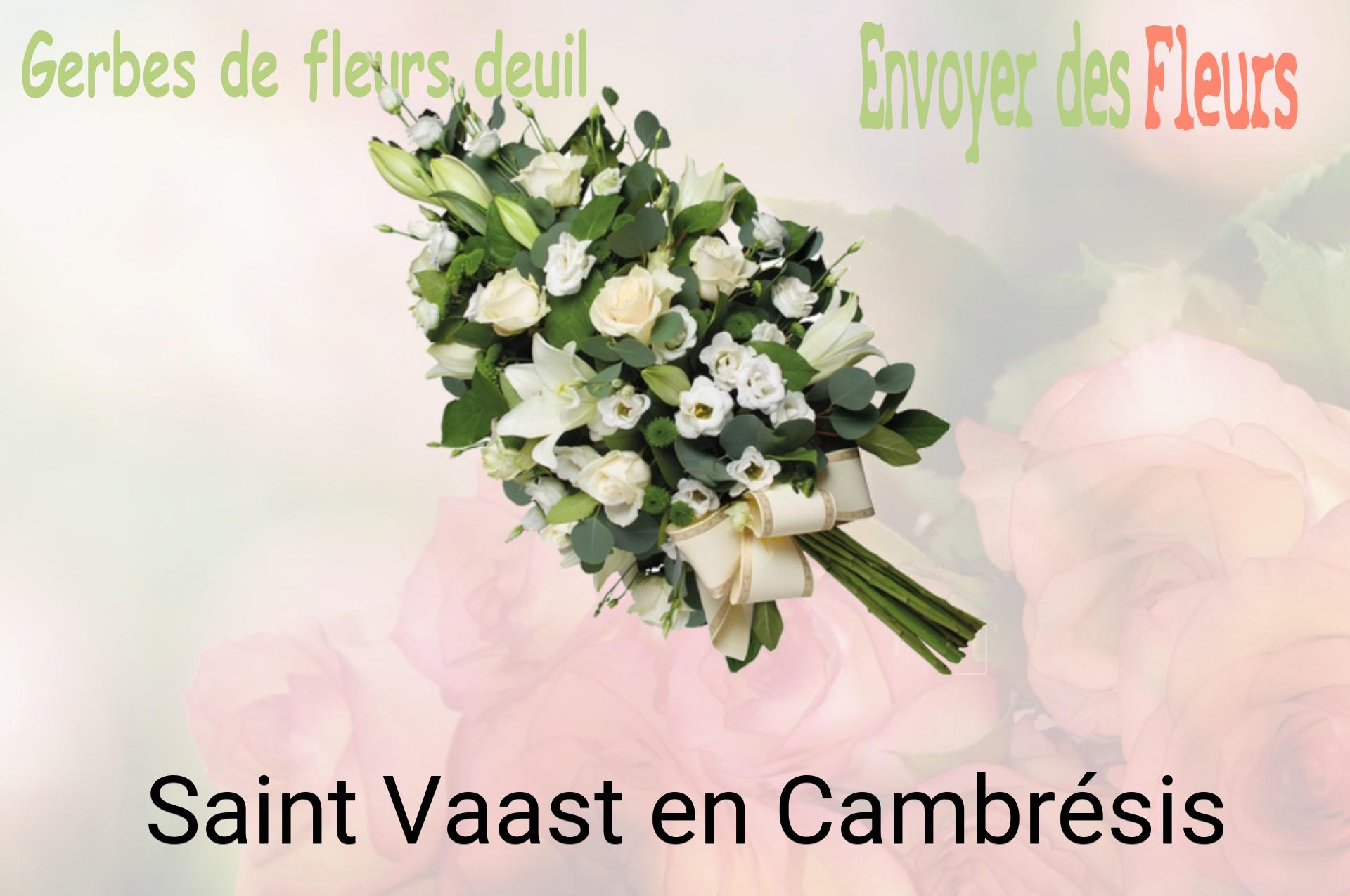 Gerbe de fleurs de deuil livrée à Saint-Vaast-en-Cambrésis